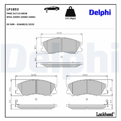 DELPHI LP1853 EAN: 5012759281338.