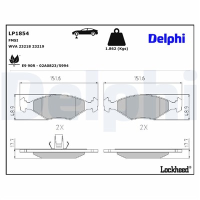DELPHI LP1854 EAN: 5012759281345.