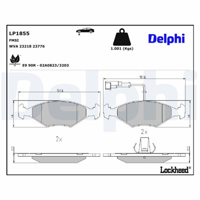 DELPHI LP1855 EAN: 5012759281352.