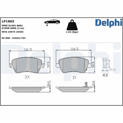 DELPHI LP1865 EAN: 5012759281451.