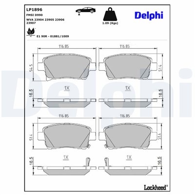 DELPHI LP1896 EAN: 5012759309322.