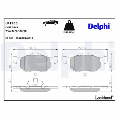 DELPHI LP1900 EAN: 5012759309360.