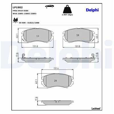 DELPHI LP1902 EAN: 5012759309384.