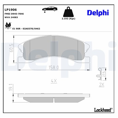 DELPHI LP1906 EAN: 5012759353875.