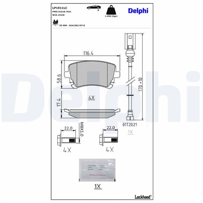 DELPHI LP1911LC EAN: 5012759633663.