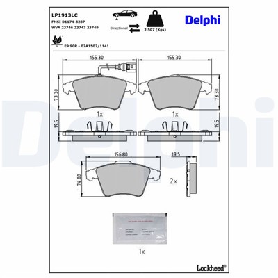 DELPHI LP1913LC EAN: 5012759633670.