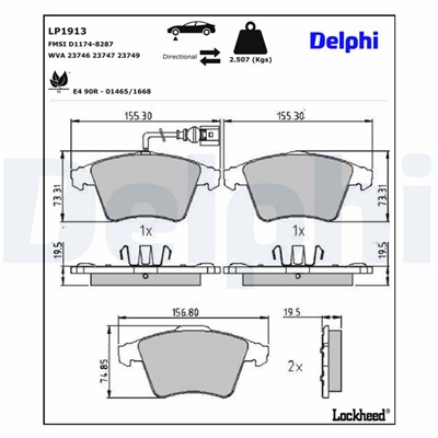 DELPHI LP1913 EAN: 5012759353943.
