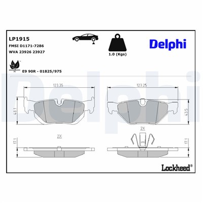DELPHI LP1915 EAN: 5012759353967.