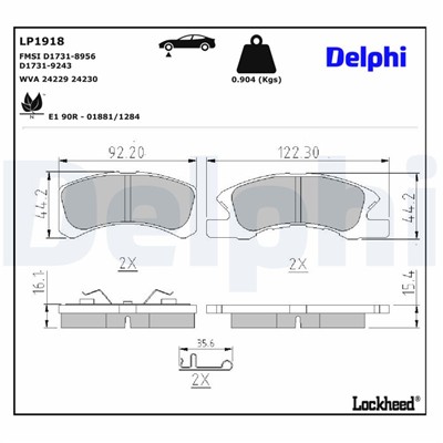 DELPHI LP1918 EAN: 5012759353998.