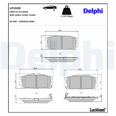 DELPHI LP1930 EAN: 5012759360088.