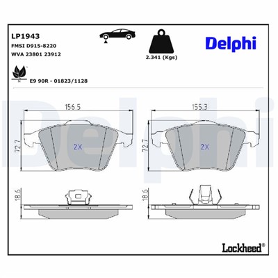 DELPHI LP1943 EAN: 5012759360217.