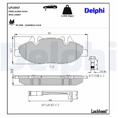 DELPHI LP1947 EAN: 5012759369616.