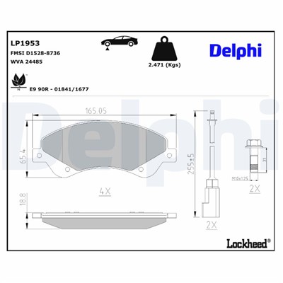 DELPHI LP1953 EAN: 5012759395349.