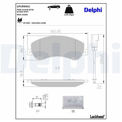 DELPHI LP1954LC EAN: 5012759633694.