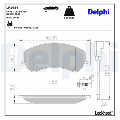 DELPHI LP1954 EAN: 5012759395356.