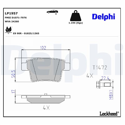DELPHI LP1957 EAN: 5012759395325.