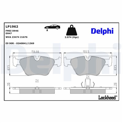 DELPHI LP1962 EAN: 5012759406359.