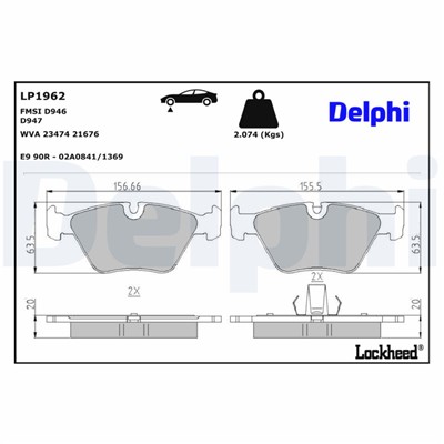 DELPHI LP1962 EAN: 5012759406359.