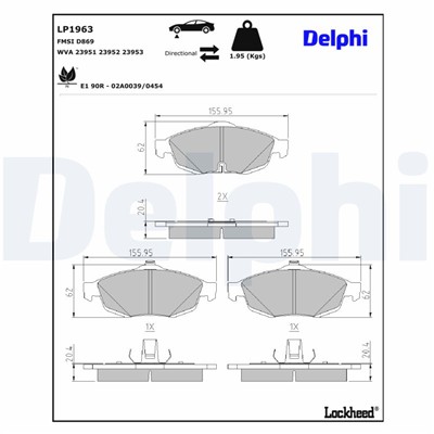 DELPHI LP1963 EAN: 5012759406366.