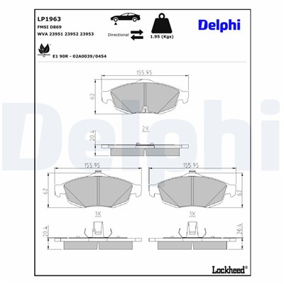 DELPHI LP1963 EAN: 5012759406366.