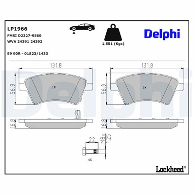 DELPHI LP1966 EAN: 5012759398852.