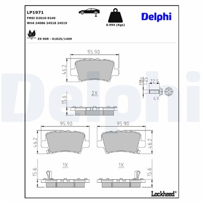 DELPHI LP1971 EAN: 5012759413593.