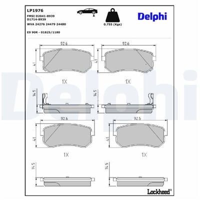DELPHI LP1976 EAN: 5012759406380.