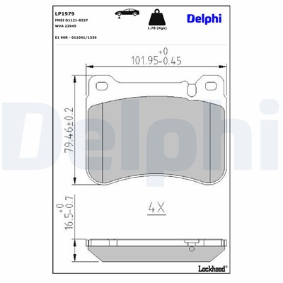 DELPHI LP1979 EAN: 5012759406717.