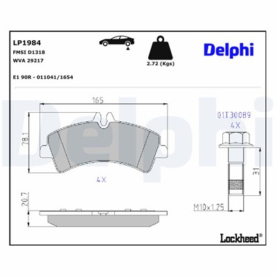 DELPHI LP1984 EAN: 5012759406649.
