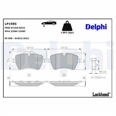 DELPHI LP1985 EAN: 5012759406403.