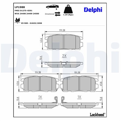 DELPHI LP1988 EAN: 5012759416211.