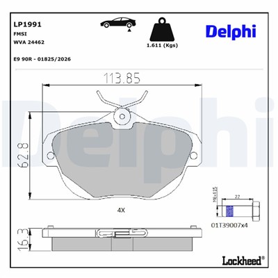 DELPHI LP1991 EAN: 5012759416228.