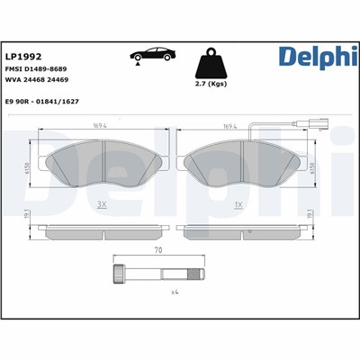 DELPHI LP1992 EAN: 5012759416716.