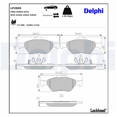 DELPHI LP2005 EAN: 5012759408742.