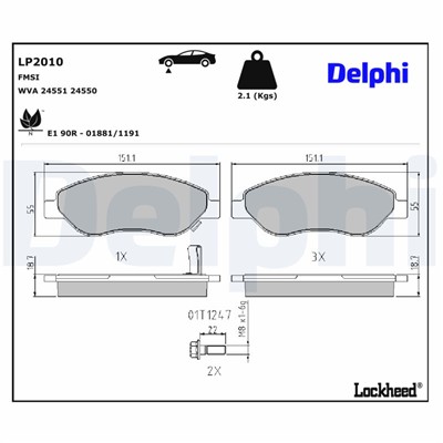 DELPHI LP2010 EAN: 5012759398845.