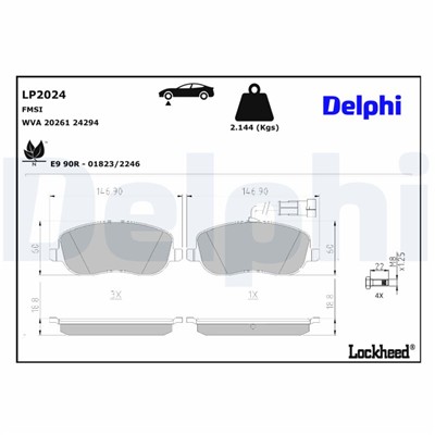 DELPHI LP2024 EAN: 5012759428382.