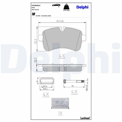 DELPHI LP2040LC EAN: 5012759633793.