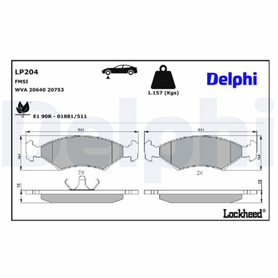 DELPHI LP204 EAN: 5012759301197.