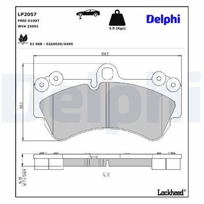 DELPHI LP2057 EAN: 5012759416778.