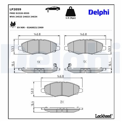 DELPHI LP2059 EAN: 5012759416785.