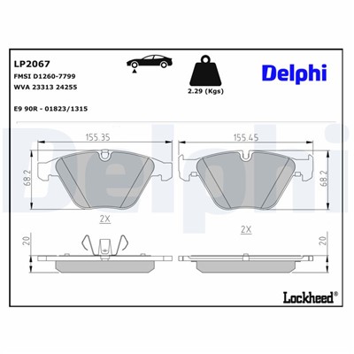 DELPHI LP2067 EAN: 5012759428320.