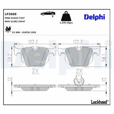 DELPHI LP2068 EAN: 5012759428337.
