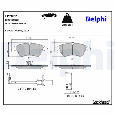 DELPHI LP2077 EAN: 5012759418482.