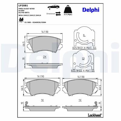 DELPHI LP2081 EAN: 5012759426890.