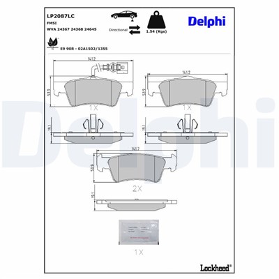 DELPHI LP2087LC EAN: 5012759633816.