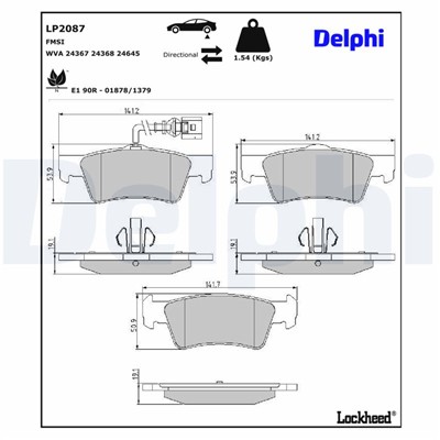 DELPHI LP2087 EAN: 5012759416952.
