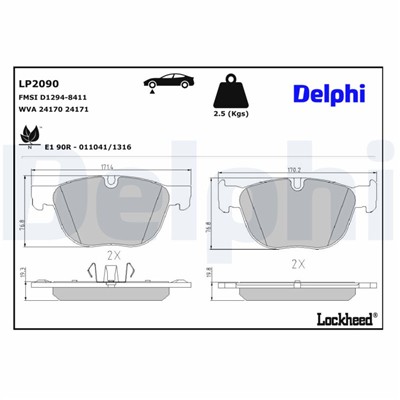 DELPHI LP2090 EAN: 5012759428610.