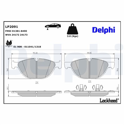 DELPHI LP2091 EAN: 5012759428351.