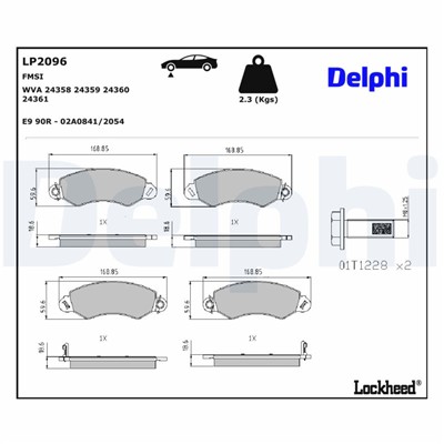 DELPHI LP2096 EAN: 5012759428481.