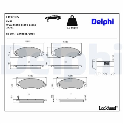 DELPHI LP2096 EAN: 5012759428481.